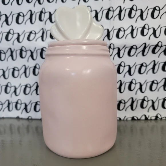 Rae Dunn Matte Pink Candy Hearts Baby Canister - Valentine's Day Decor - Picture 4 of 9